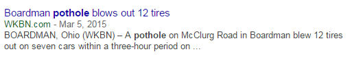 pothole headline for vibco pothole free usa page